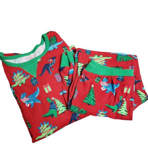 Wondershop Holiday Womens Size Large Red Dinosaurs Presents 2 Piece Pajama‎ Set